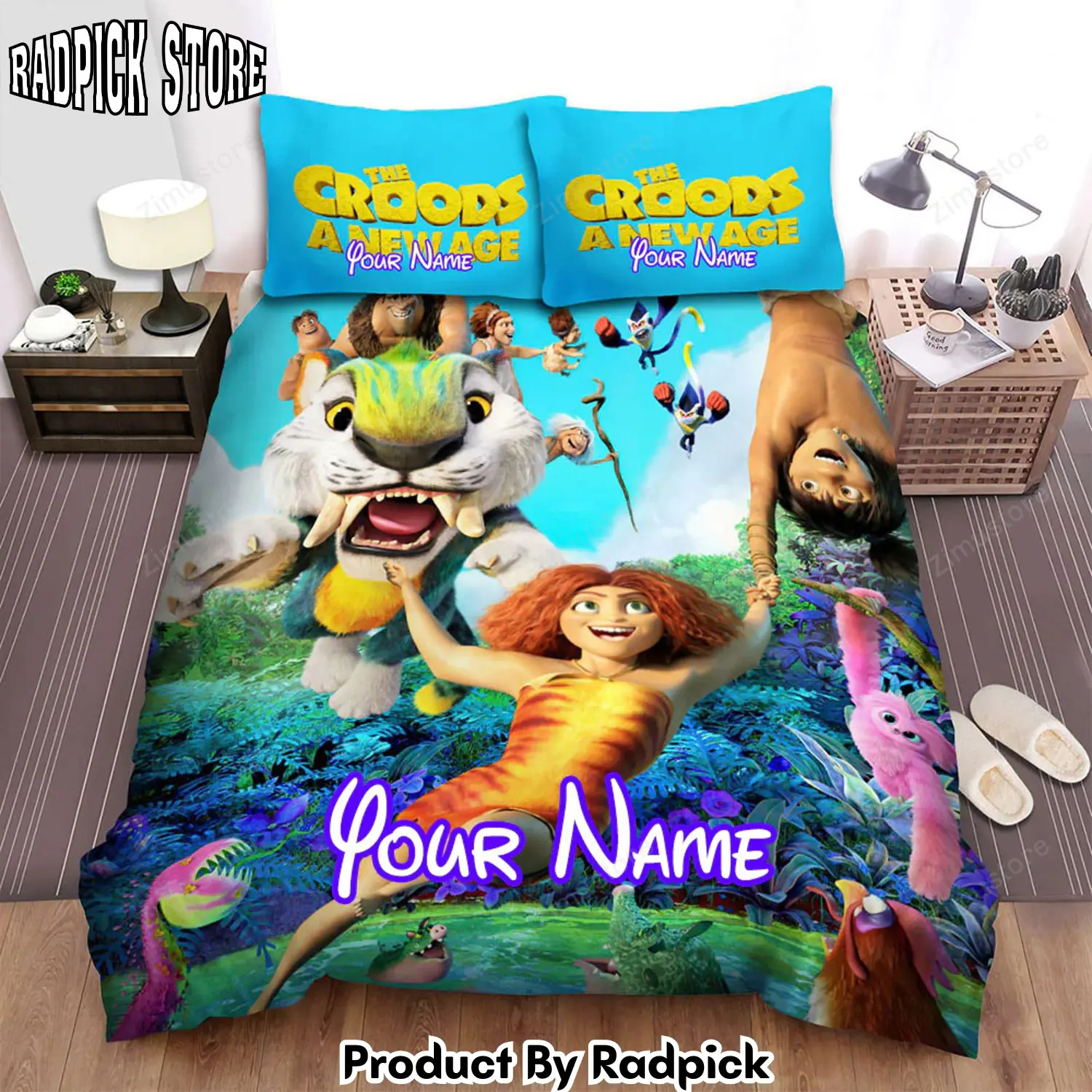 Radpick the croods a new age movie smile poster bed sheets spread comforter duvet cover personalized name bedding sets rp3271311